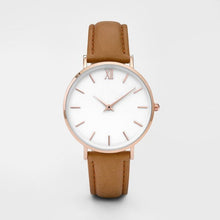 Load image into Gallery viewer, Zegarek Damski mode Simple femmes montres Femme dames décontracté en cuir Montre à Quartz Femme horloge Relogio Feminino Montre Femme