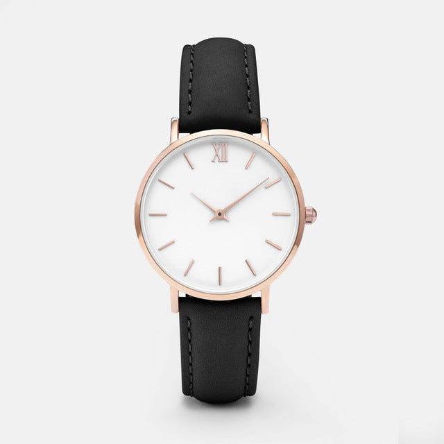 Zegarek Damski mode Simple femmes montres Femme dames décontracté en cuir Montre à Quartz Femme horloge Relogio Feminino Montre Femme